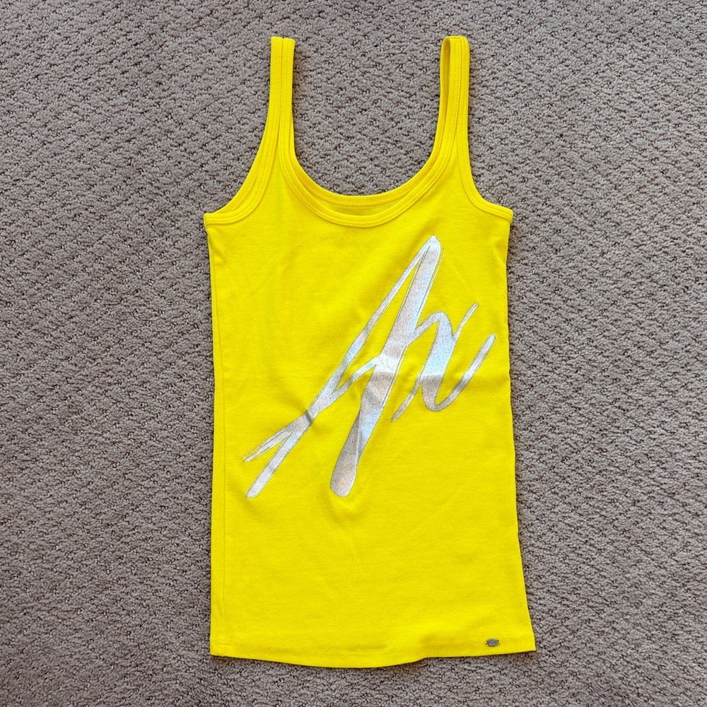 AX Yellow Tank Top with Silver Logo